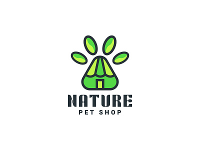 Nature Pet Shop Logo Concept branding design dog flat logo graphic designer logo logodesign logotype minimalist logo nature pet shop petshop simple logo