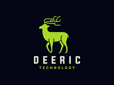 Deer Technology Logo animal logo branding deer designer graphic design illustration logo logo design logo sell logo service logodesign minimalist logo need logo simple technology