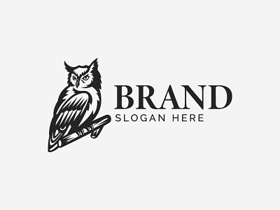 Owl Logo animal animal logo bird branding graphic design illustration log service logo logo design minimalist logo owl sell simple