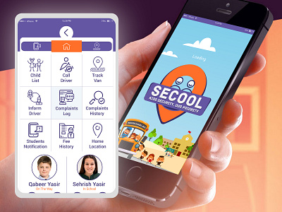 Secool School Management Mobile Application - UX/UI Design app application branding design graphic design icon illustration logo management school ui ux vector