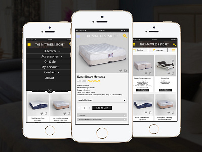 The Mattress Store Mobile Application - Dubai - UX/UI Design app branding design dubai graphic design icon illustration logo mattress online shopping store ui ux vector