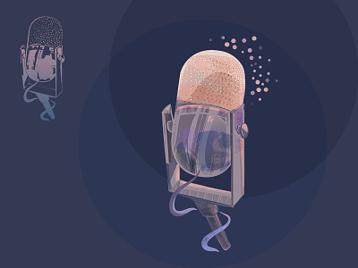 Podcast mike digital artwork illustrator microphone mike podcast podcast art podcast logo textures visual identity youth