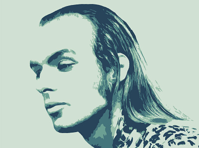 Brian Eno adobe fresco design illustration vector