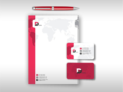 Branding branding card design graphic design illustration letterhead logo office set officebranding typography vector