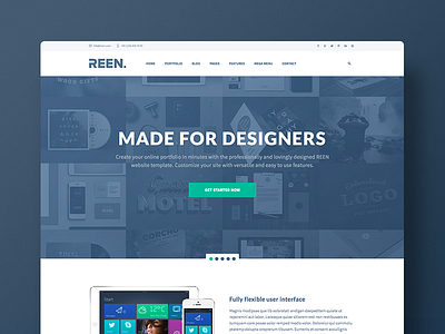 Designer Portfolio — Bootstrap Website Template bootstrap creative designer portfolio template web design webdesign website