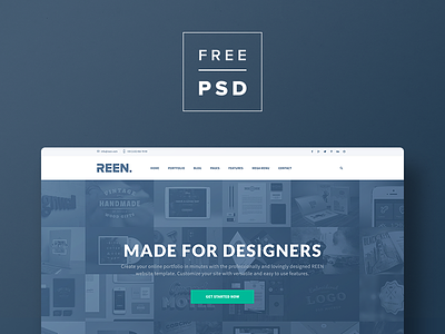 FREE PSD — Designer Portfolio — Bootstrap Website Template