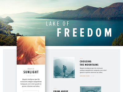 Hunting Light — Photography Website grid layout light photography web design webdesign website