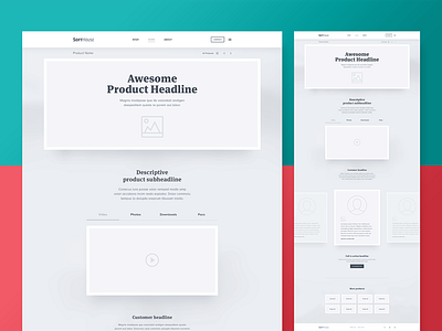 SoftHouse — Hi-Fidelity Wireframe — Product Page bootstrap creative designer preview professionals template web design webdesign website wireframe