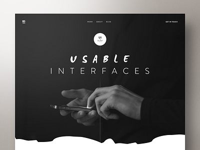 UI Designer — Portfolio Website black bootstrap concept dark designer portfolio ui unsplash web design webdesign website