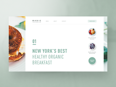 BASIC — Fresh Organic Food bootstrap concept designer food layout new york organic template typography web design webdesign website