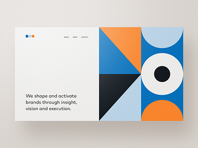 DUO basics clean colors geometry layout minimal pattern shapes simple web design webdesign website
