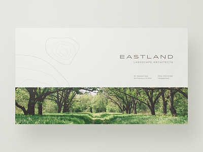 E A S T L A N D architects clean landing page landscape architecture layout minimal simple typography unsplash web design webdesign website