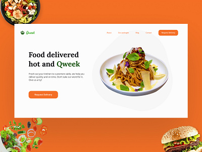 Food Delivery Service Website branding concept design design graphic design landing page ui website website ui