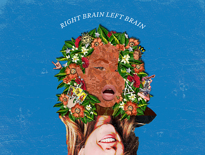 Right Brain Left Brain Album album cover album cover design collage vinyl cover