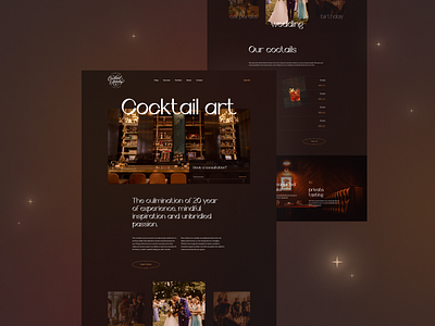 The Cocktail Artistry – Home page alcohol bar bartender cocktail figma home home page prohibition speakeasy ui ux web design