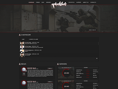 Simple Gaming Community Website Design gaming website gaming website design photoshop web web design web designer webdesign website website concept website design