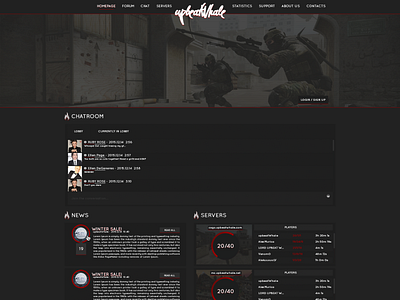 Simple Gaming Community Website Design