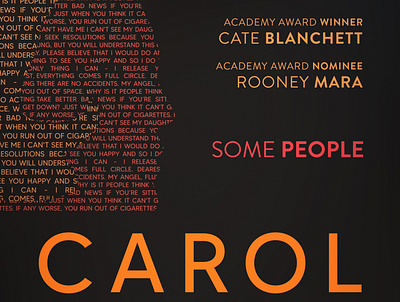 Carol Movie Poster design movie poster movie poster design movie posters photoshop poster art poster design typographic typographic design typography