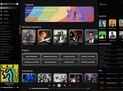 Desktop Music Player app apple music design music music player spotify streaming ui ui design