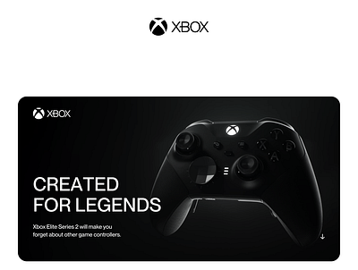 Xbox Elite Controller — Landing Page clean desktop gaming mobile swiss typography ui web design xbox