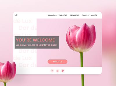 WebDesign design figma flower inspiration interface minimalist modern pink ui ux webdesign website
