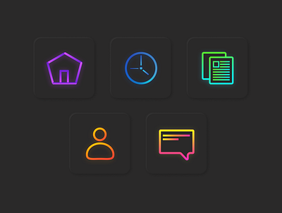 Icon Pack app design figma icon icon design icon set iconography inspiration modern neomorphism neon ui ux