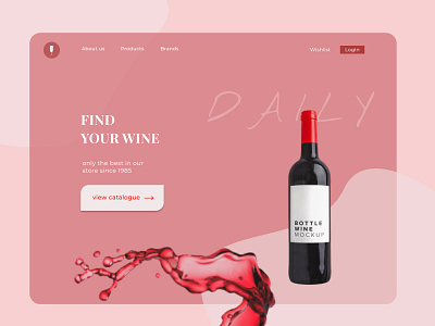 Wine shop landing page