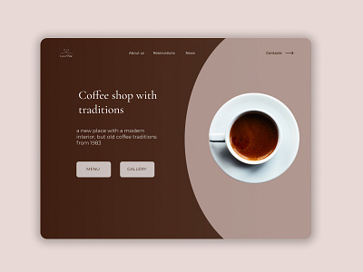 Coffee shop coffee shop gastronomy landing page portfolio traditional ui ux web design