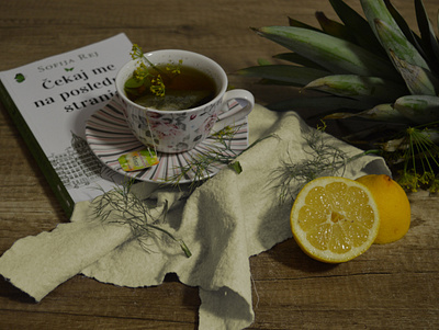 Photography ananas book cloth lemon photo photography product productphotography tea