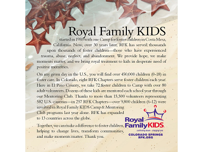 Royal Family KIDS: Starfish Story child children foster care foster youth illustration kids nonprofit orphan orphan care starfish starfish story