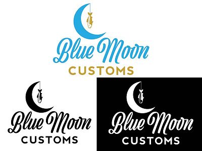 Blue Moon Customs - Fishing Lures Logo branding colorado colorado springs entrepreneur fish fishing logo logo design moon outdoor branding outdoor design outdoors sports startup wisconsin
