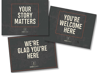 StoryChurch - Welcome Signs branding church church branding colorado colorado springs design graphic design map non profit nonprofit