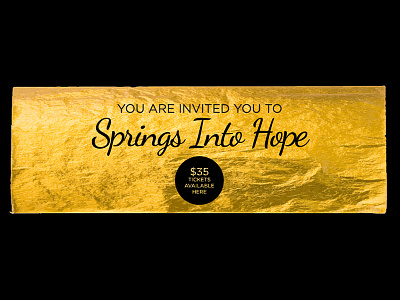 Springs Into Hope black colorado springs foil fundraiser gold gold leaf