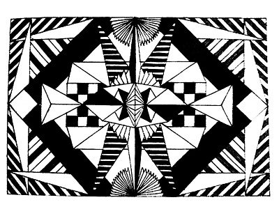 Hand Drawing_In Black & White abstract black and white bw geometric hand drawn pattern