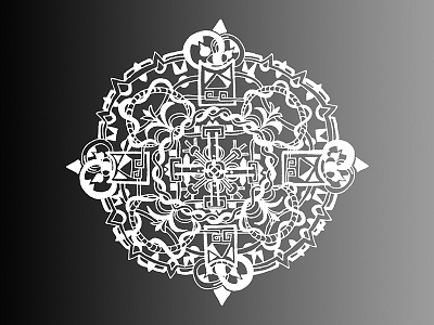 Hand Drawn Filigree black and white drawing filigree gradient handdrawn symmetry