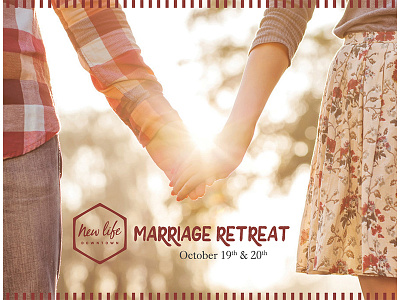 Marriage Retreat church colorado colorado springs couple invitation invite invite design love marriage married non profit nonprofit postcard wedding