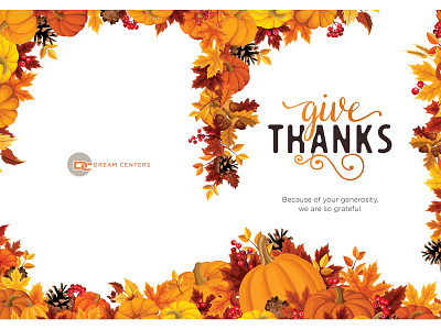 Thanksgiving Card autumn card card art colorado colorado springs dream center dream centers fall grateful greeting card greeting cards holiday leaves non profit nonprofit thanks thanksgiving thanksgiving day