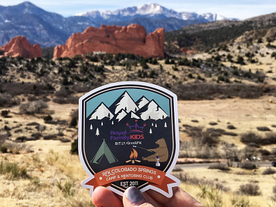 Custom Magnet for Royal Family KIDS adventure camp camping children colorado colorado springs design foster kids illustration kids magnet mountains non profit nonprofit promotional material promotional video rfk rfkc royal family kids royal family kids camp