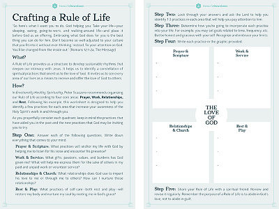 Crafting a Rule of Life / New Life Downtown colorado colorado springs handout new life church new life downtown nld non profit nonprofit worksheet