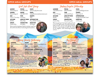 Fall 2019 Meal Groups Booklet autumn book booklet branding church church branding church design fall non profit nonprofit