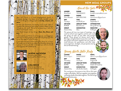 Fall 2019 Meal Groups Booklet autumn book book design booklet branding church branding church design fall mountain mountains