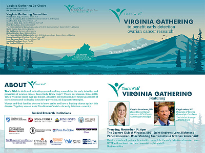 Tina's Wish Virginia Gathering Brochure brochure cancer health care healthcare medical medicine mountains new york non profit nonprofit tinas wish