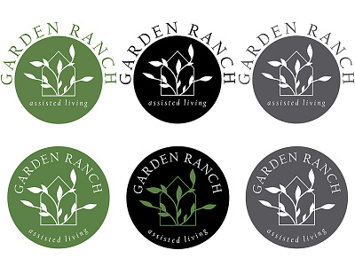 Garden Ranch Assisted Living assisted living brand branding elderly health care home homes houses logo logo design market marketing nurse nursing nursing home old people senior seniors