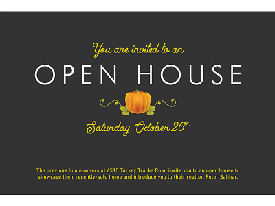 Open House Invitation / Front autumn brand branding fall home home sales homes houses invitation invite marketing open house real estate real estate agent realtor realty