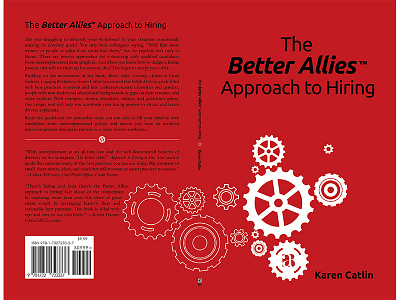 The Better Allies Approach to Hiring / Book Cover Design author book book cover book cover art book cover design book design books brand brand design branding cover design design gear gears publishing