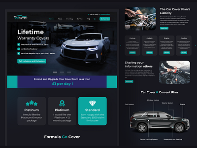 Car Repair Service Website Landing Page UI Design