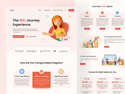 E-Learning Landing Page UI Website Template Design
