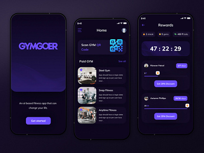 GYM Mobile App UI design