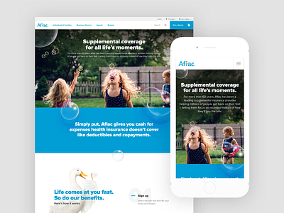 Aflac Homepage Redesign