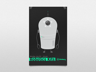 Robot poster character design illustration poster robot